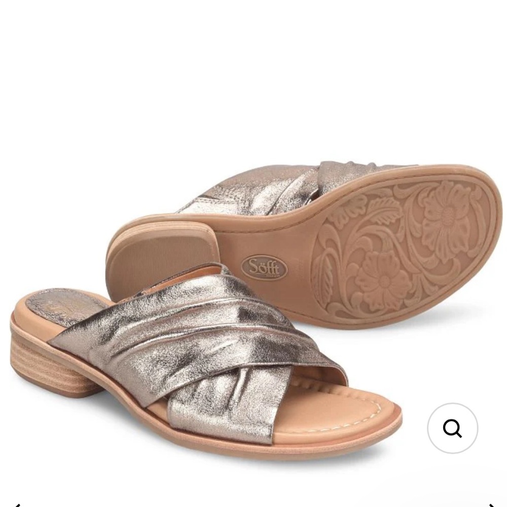 Söfft Fallon Slide Sandals in Bronze - Picture 11 of 15